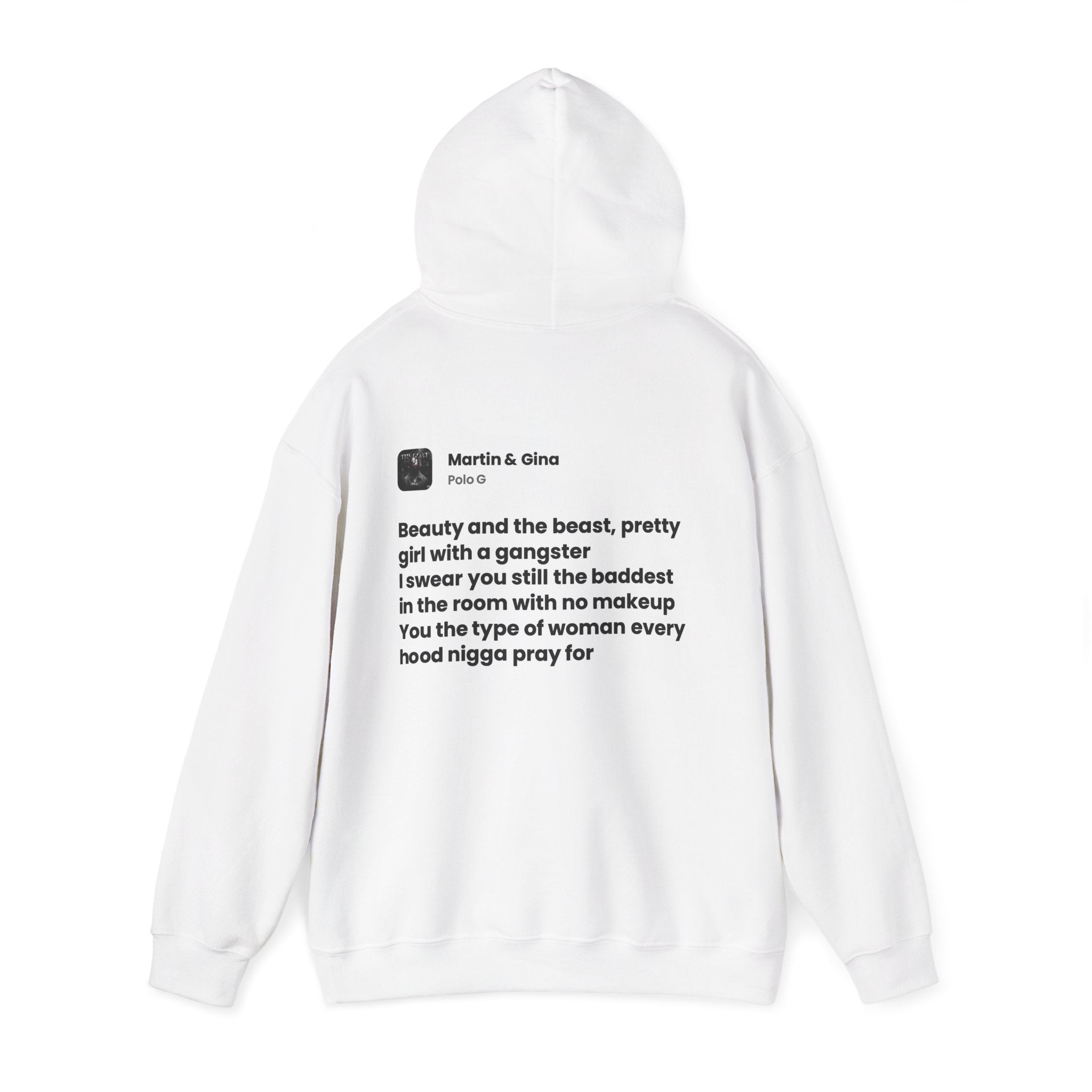 Lyrics Hoodie White
