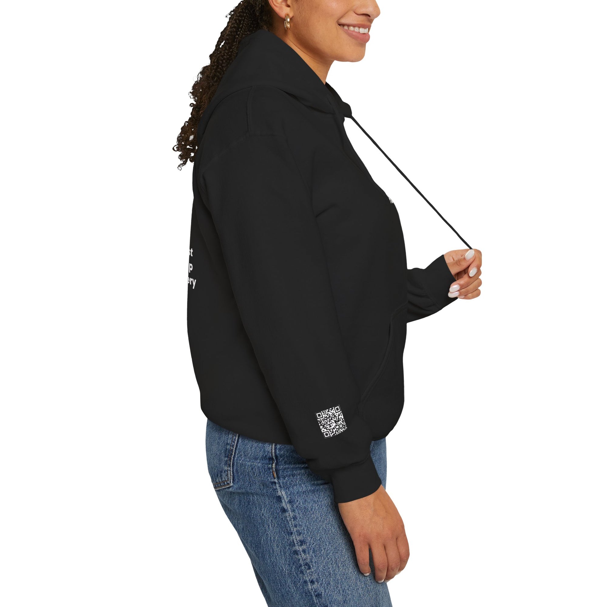 Lyrics Hoodie Black QR