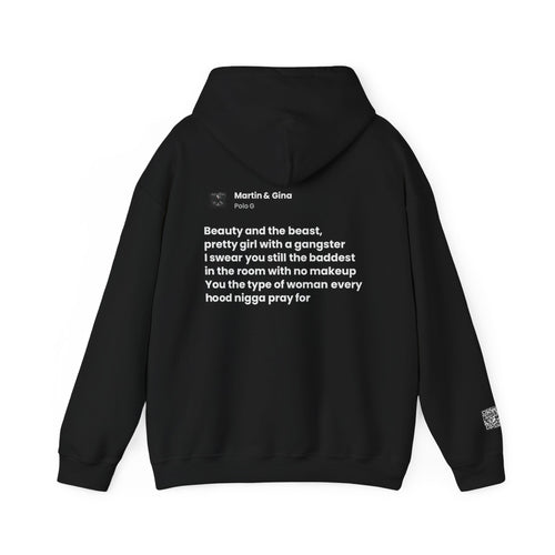 Lyrics Hoodie Black QR